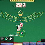 Enjoy this stylish blackjack card game with 3D graphics