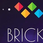 Neljä värikästä timantin muotoista kuvioita violetilla taustalla, alapuolella teksti BRICKZ