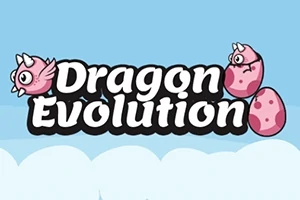Vaaleansininen tausta, jossa kaksi pinkkiä lohikäärmemunaa ja teksti Dragon Evolution