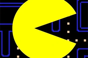 For once, Pac-Man is stationary and it is up to you to bring him food!