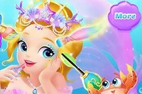Ihana prinsessa pitää kauniista vaatteista ja meikistä