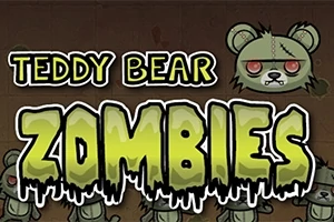 Tumman taustan edessä on teksti Teddy Bear Zombies sekä piirretty zombie-nalle reikäisine korvineen