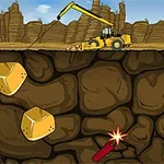 Have fun using a big yellow crane to dig for gold and jewels